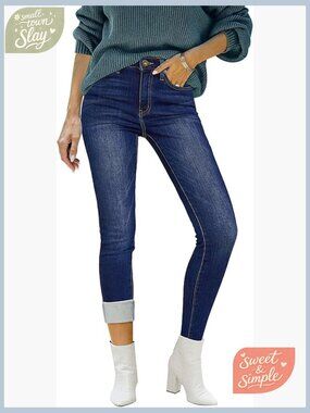 Fleece Lined Winter Jeans Thermal Denim Jeggings Skinny High Waisted Stretch